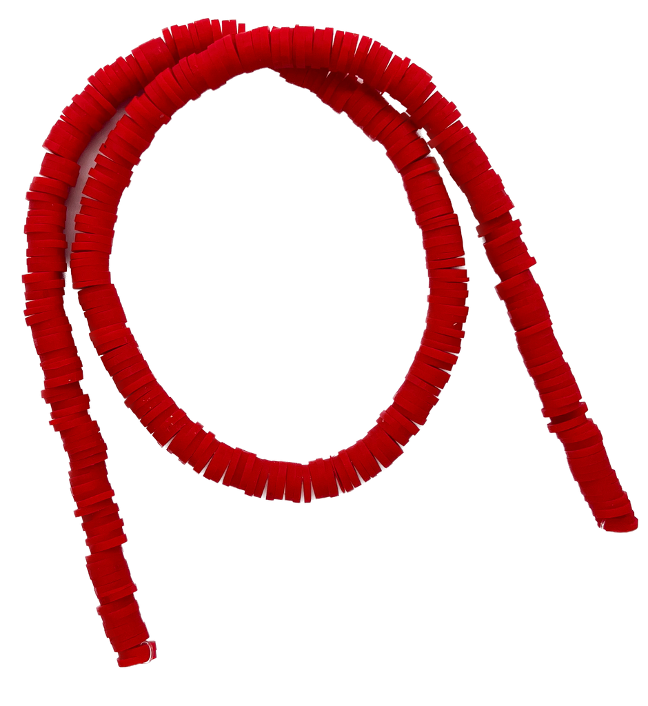 Tira Fimo plano 6 mm rojo