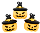 Dije de goma Calabaza Halloween x 1 un.