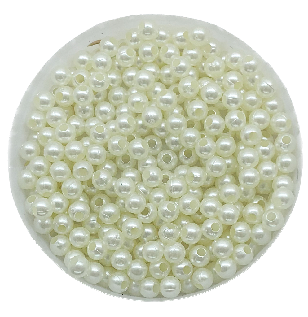 Perla plást. perlada natural 4mm x 10g