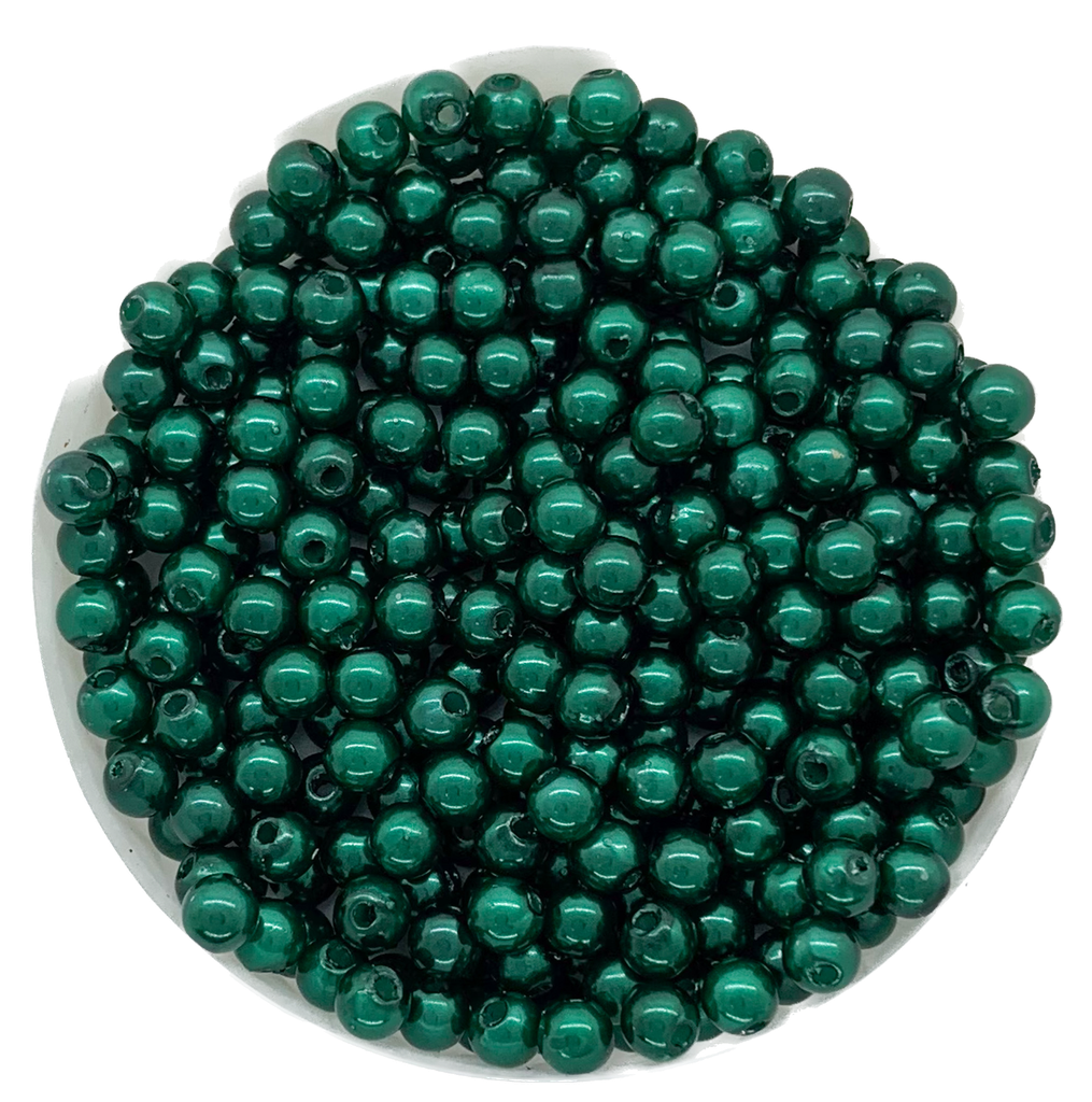 Perla plást. perlada verde 4mm x 10g