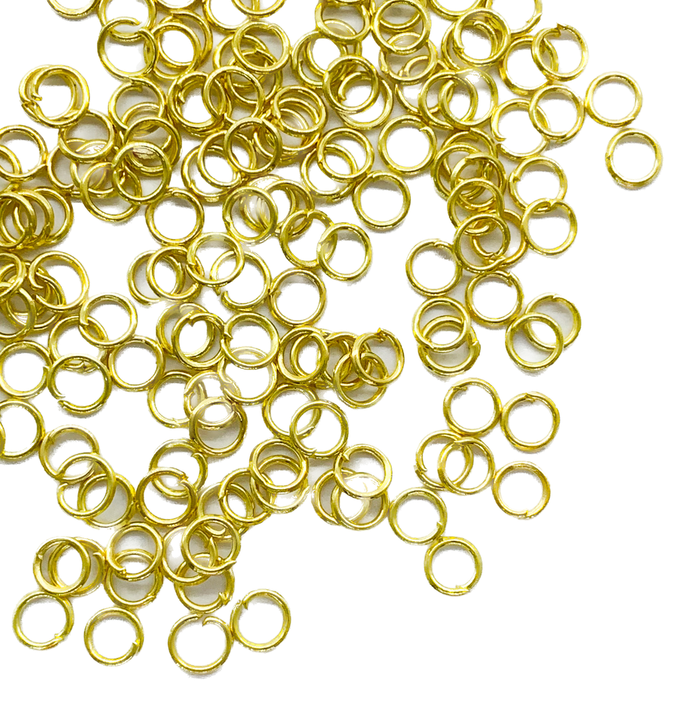 Argollas de unión dorado 4mm x 0.8mm