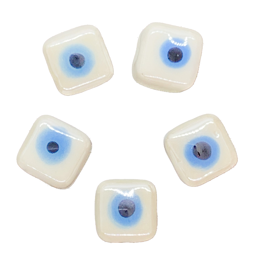 Ojos turcos cerámica cuadrados blancos 8x8 x 5un.