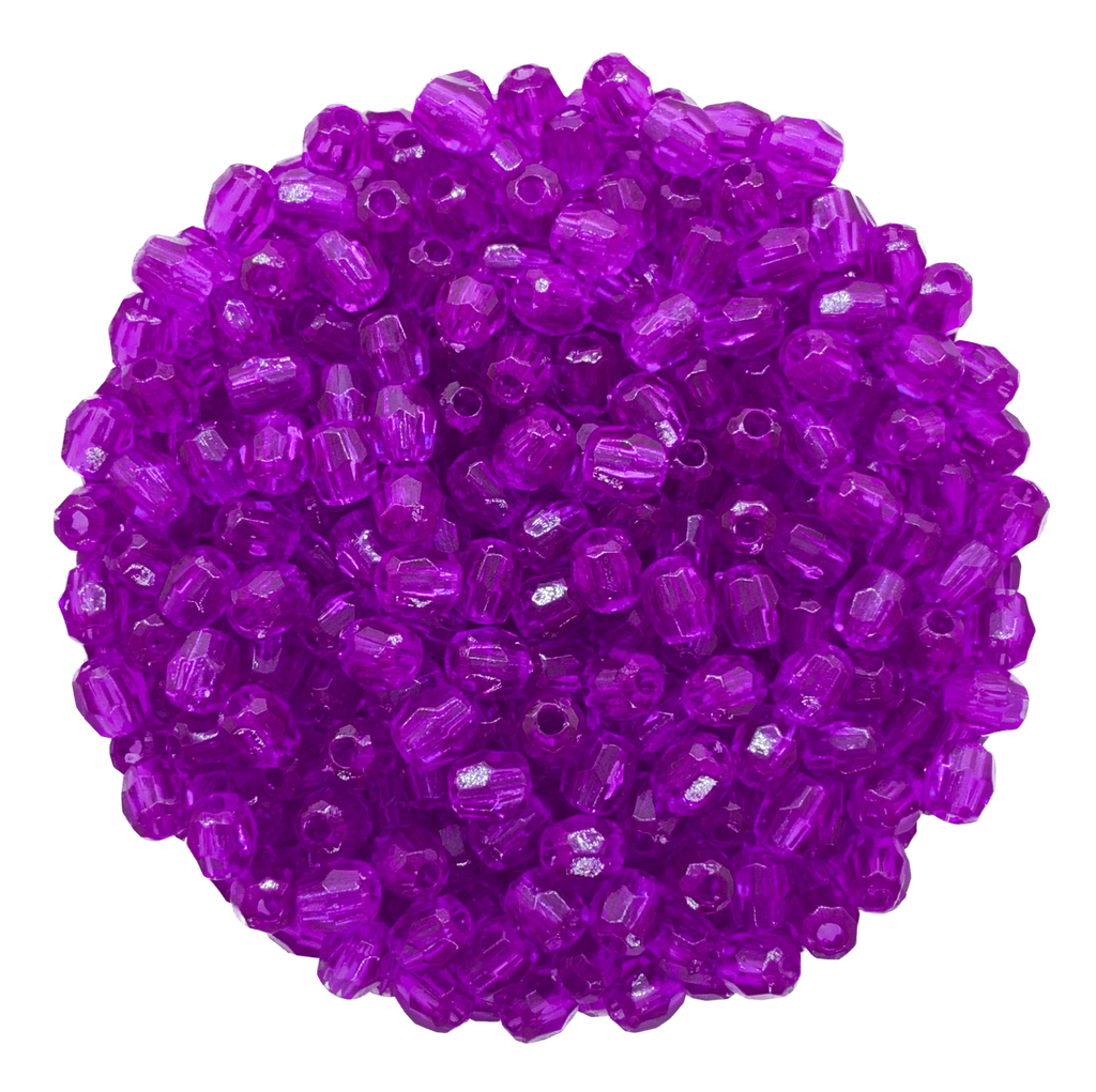 Perla plást. hexagonal violeta 4mm x 10gr.