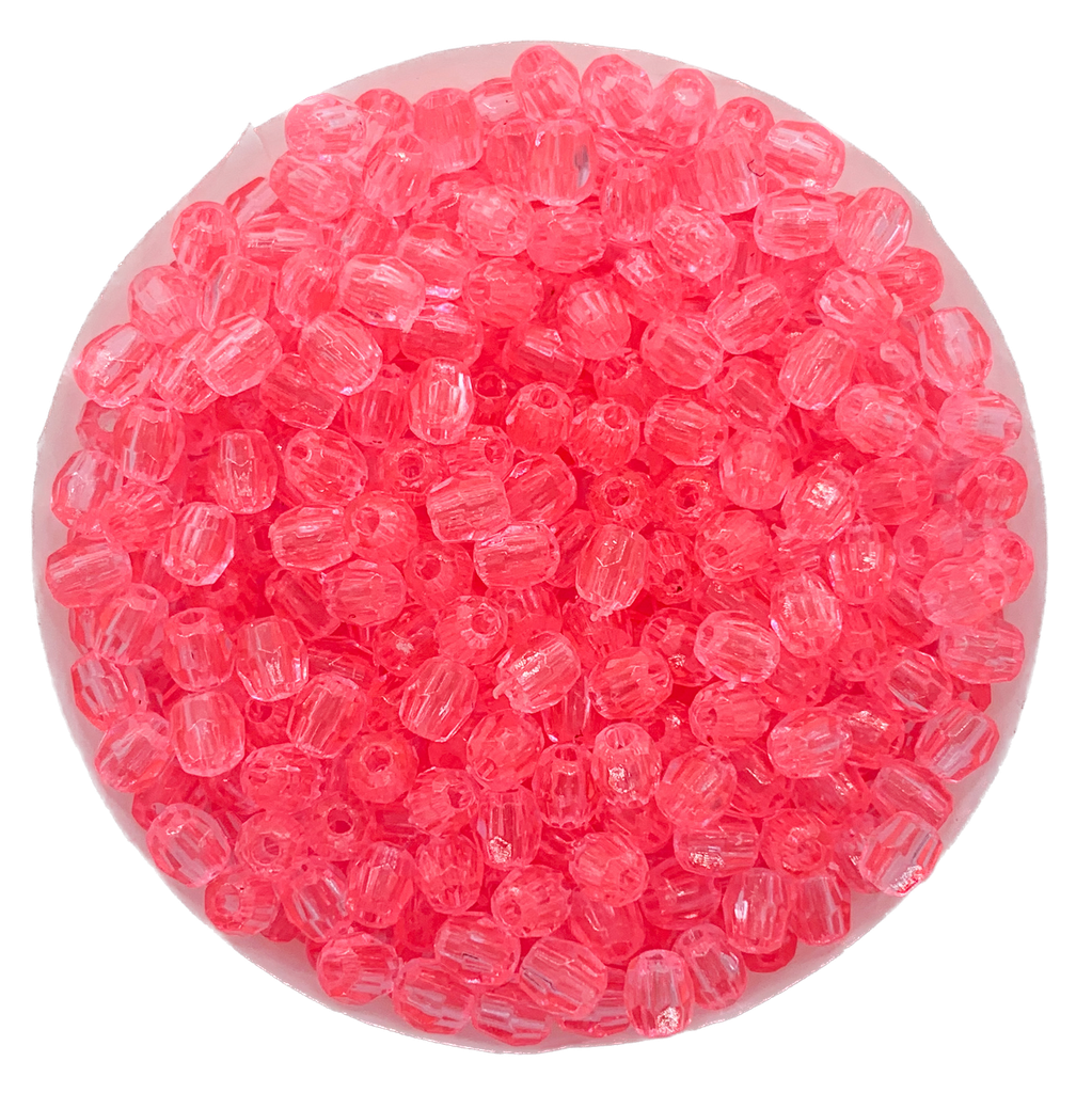 Perla plást. hexagonal rosa 4mm x 10gr.