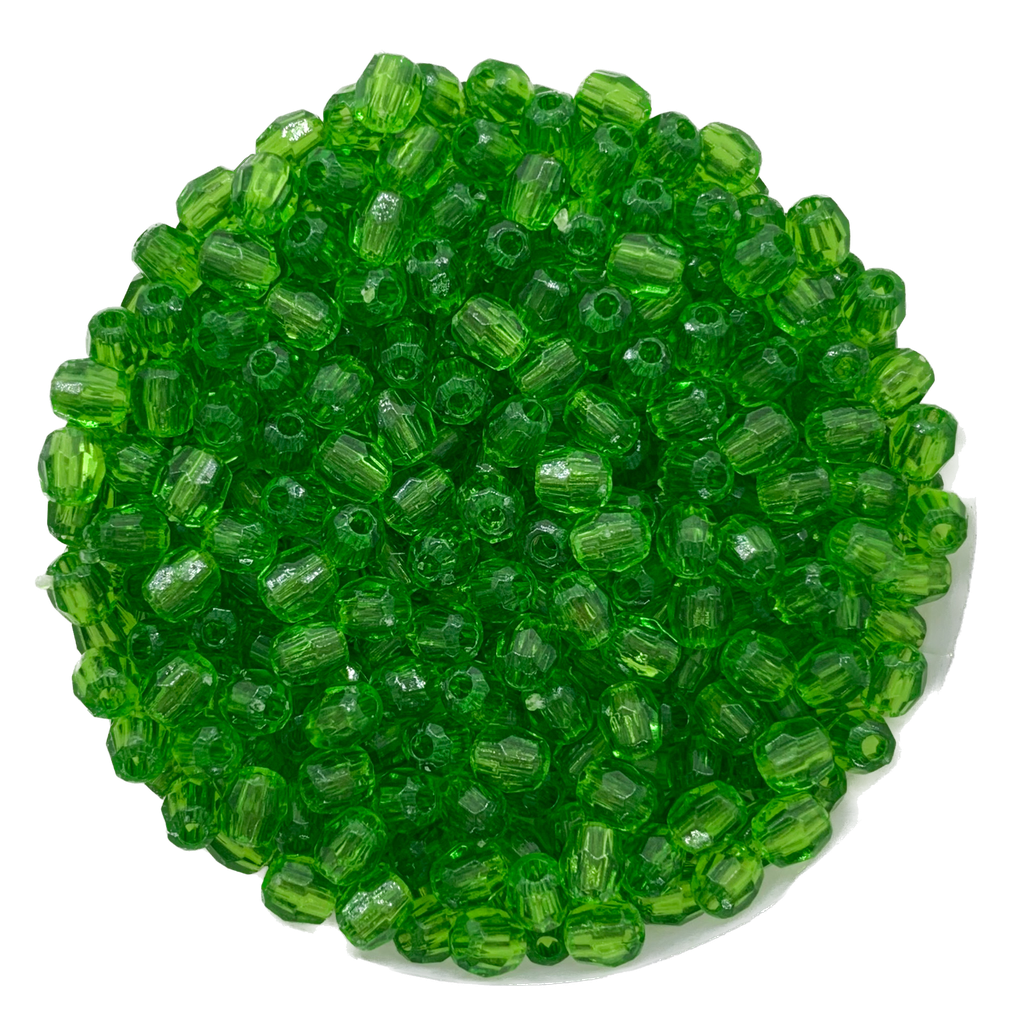 Perla plást. hexagonal verde 4mm x 10gr.