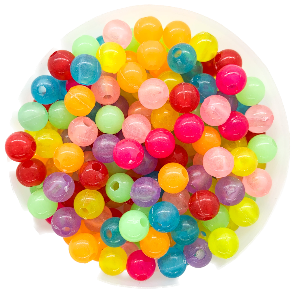 Bolitas luminosas fluorescentes 8mm x 10 gr. (mix1)