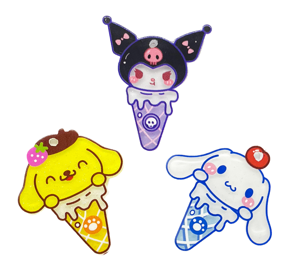 Dije acrílico plano Helado Sanrio (mod1) x 1 un.