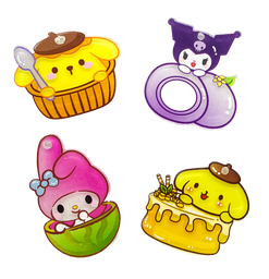 Dije acrílico plano Postre Sanrio (mod1) x 1 un.