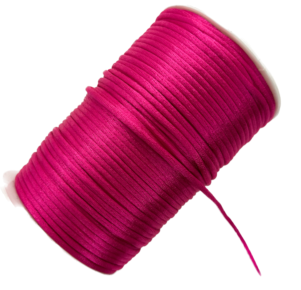 Cordón de seda magenta 2mm