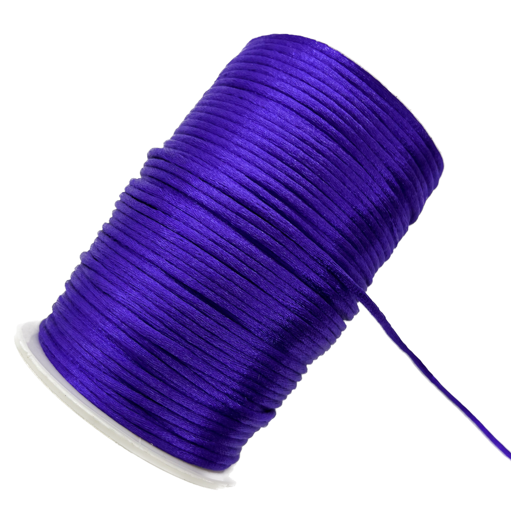 Cordón de seda violeta 2mm