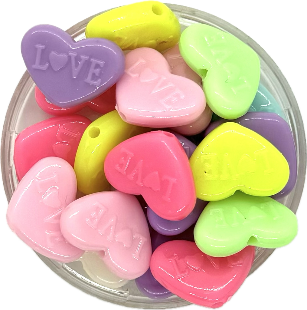 Plástico infantil pastel corazón love x 10gr.