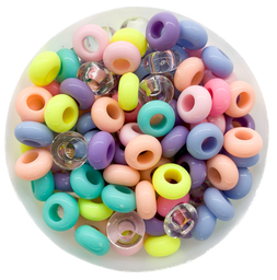 [12074] Plástico infantil pastel donas lisas 10mm x 10gr.