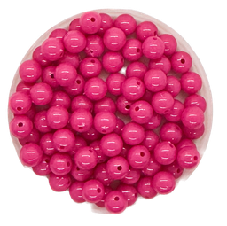 [10293] Bolita acrílico lisa magenta 6mm x 10g