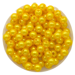 [11298] Perla plástica perlada amarillo oro 6mm x 20g