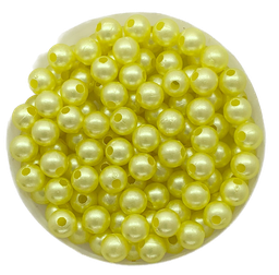 [11298] Perla plástica perlada amarillo claro 6mm x 20g