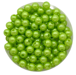 [11298] Perla plástica perlada verde manzana 6mm x 20g