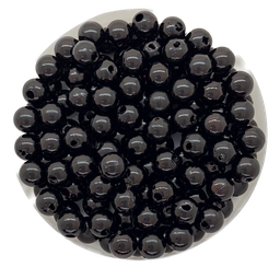 [11298] Perla plástica perlada negro 6mm x 20g