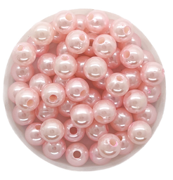 [11742] Perla plástica perlada rosa bebé 8mm x 10g