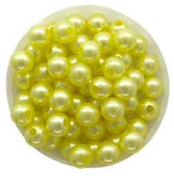 [11299] Perla plástica perlada amarillo claro 8mm x 20g