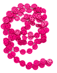 [11690] Cadena smile fucsia x 1mt