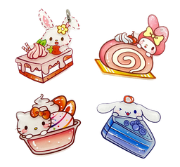 [12431] Dije acrílico plano Postre Sanrio (mod2) x 1 un.