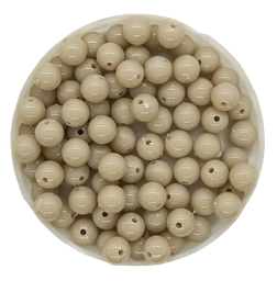 [10293] Bolita acrílico lisa beige 6mm x 10g