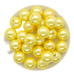 [11300] Perla plástica perlada amarillo claro 10mm x 20g