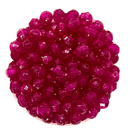 [10297] Bolita acrílica facetada fucsia 6mm x 10g