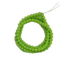 [11253] Perla vidrio engomada verde manzana 6mm