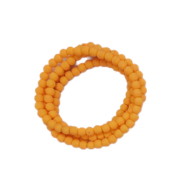 [11253] Perla vidrio engomada naranja claro 6mm