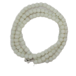 [11256] Perla vidrio engomada blanca 8mm